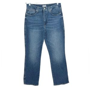 Good American Jeans Womens Sz 14/32 Good Curve Straight Leg Ankle Split …